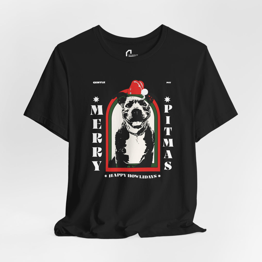 Merry Pitmas & Happy Howlidays Unisex Short Sleeve T-Shirt