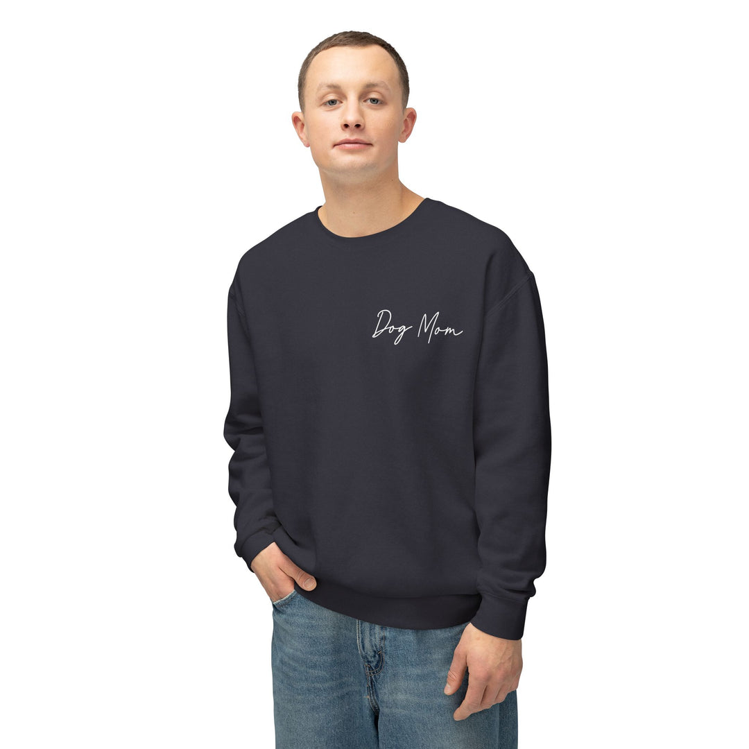 Dog Mom Cursive Unisex Premium Sweatshirt