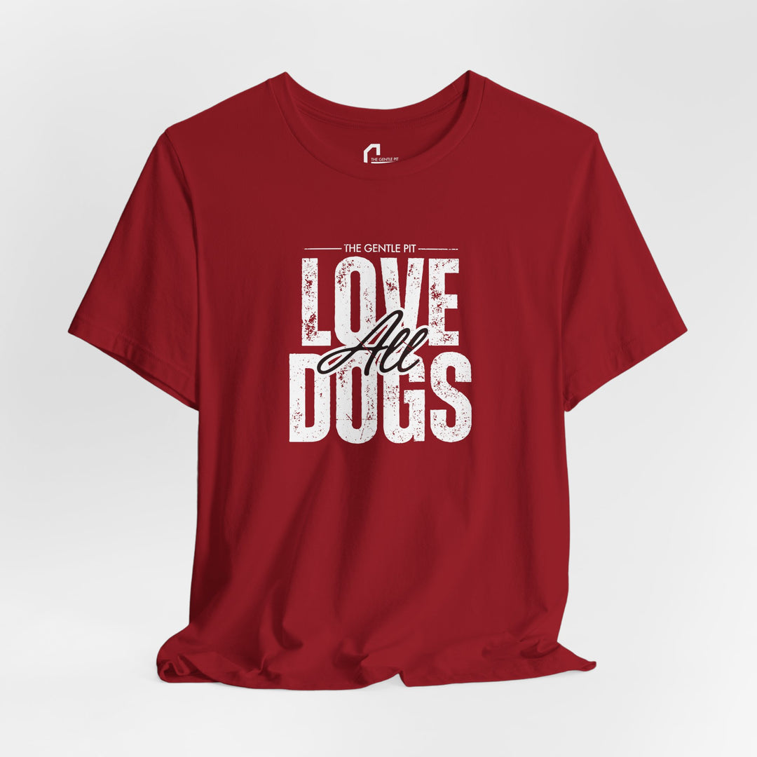 Distressed Love All Dogs Unisex Jersey Short Sleeve Tee