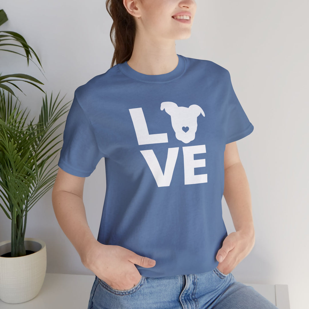 LOVE White Print Unisex T-Shirt