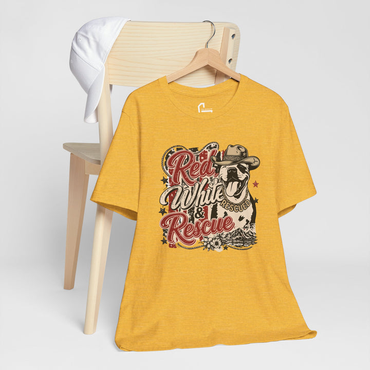 Red White and Rescue Short Sleeve Tee
