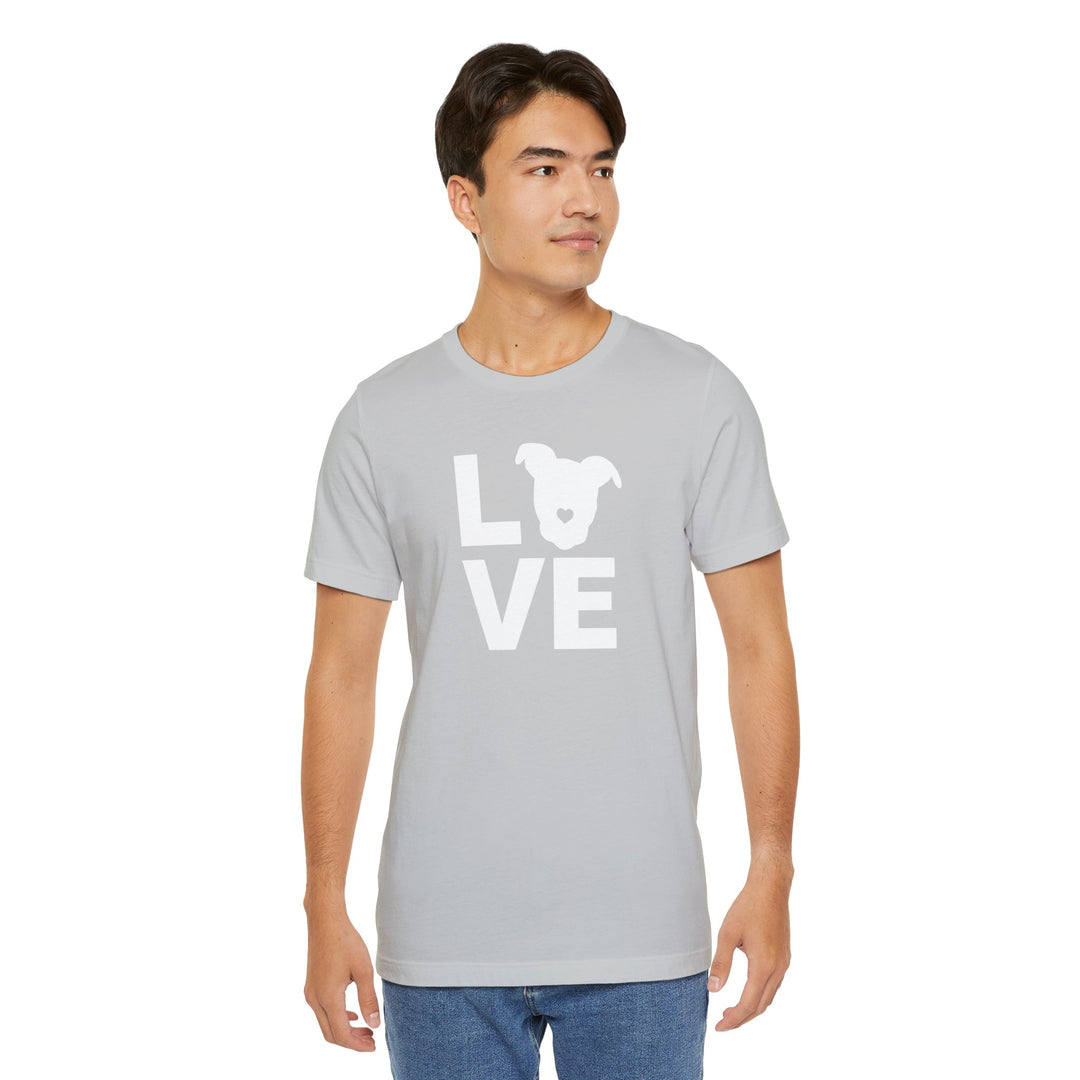 LOVE White Print Unisex T-Shirt