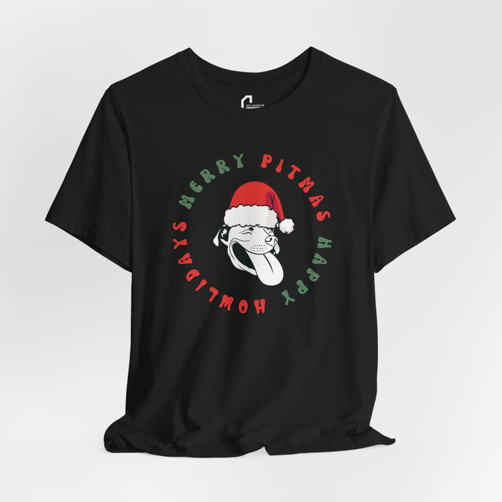 Merry Pitmas & Happy Howlidays Unisex Short Sleeve T-shirt