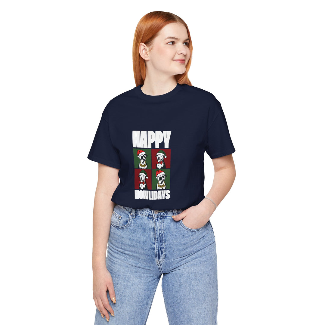 Happy Howlidays 2025 V2 Unisex Short Sleeve T-shirt