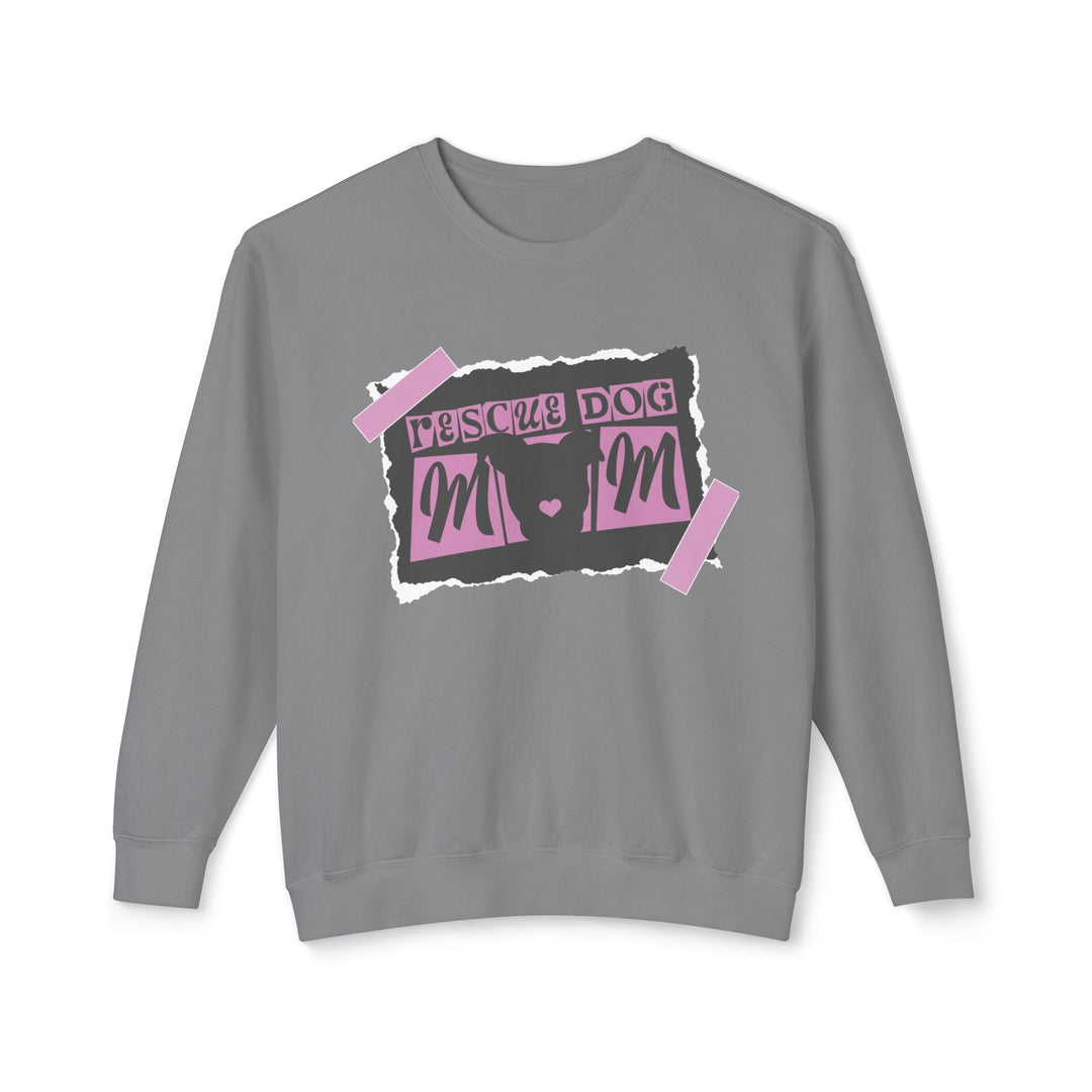 Rescue Dog Mom Paper Style Unisex Premium Sweatshirt