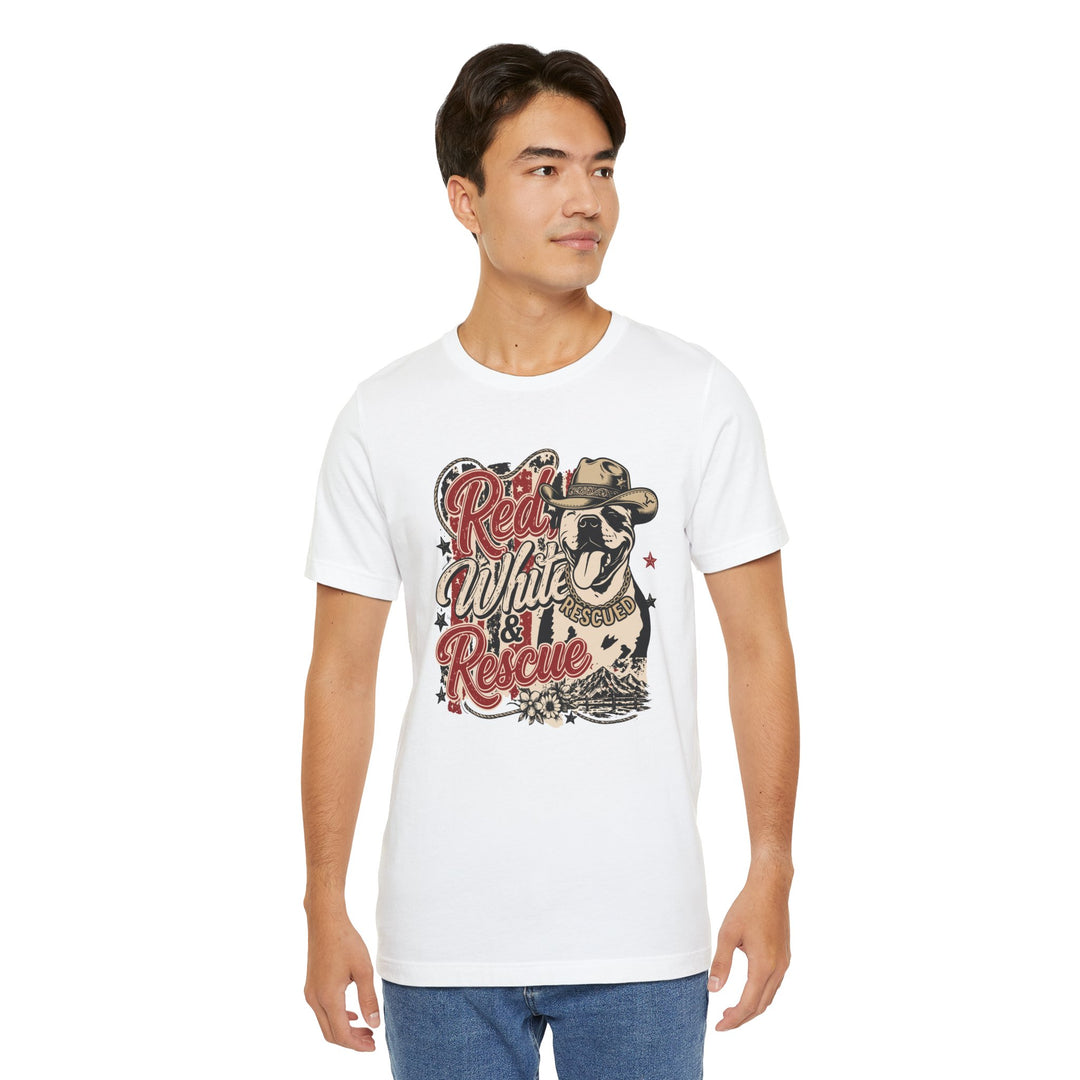 Red White and Rescue Short Sleeve Tee