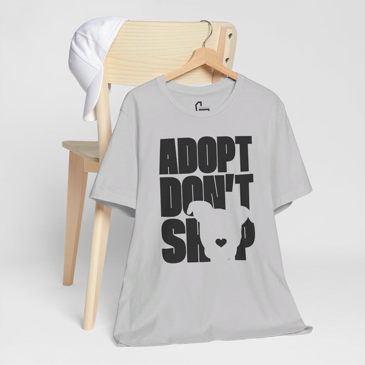 Adopt Don’t Shop Print Design V1 - Unisex Jersey Short Sleeve Tee