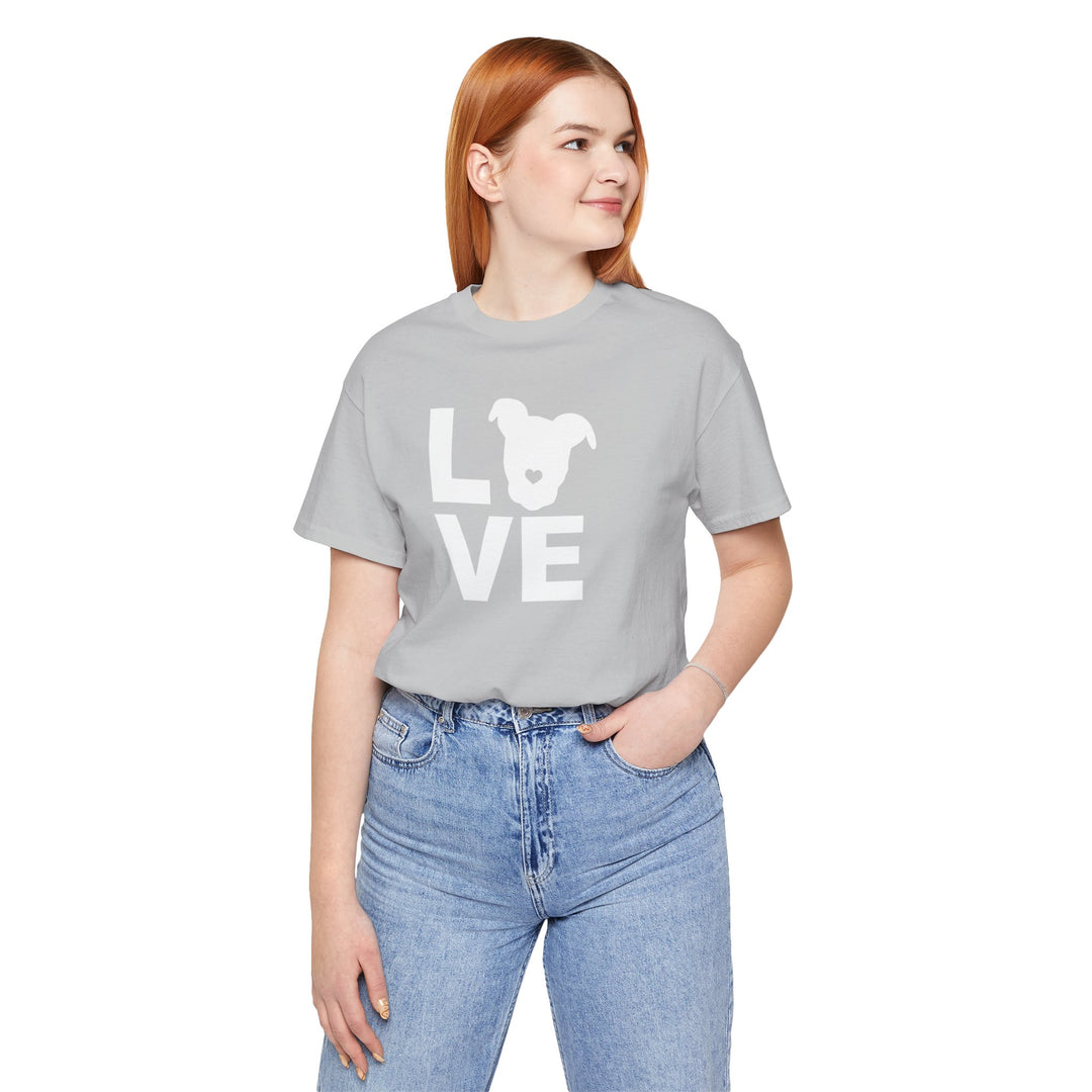 LOVE White Print Unisex T-Shirt