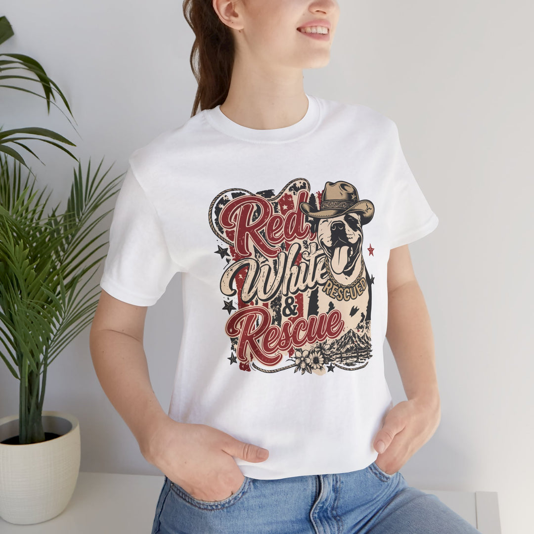 Red White and Rescue Short Sleeve Tee