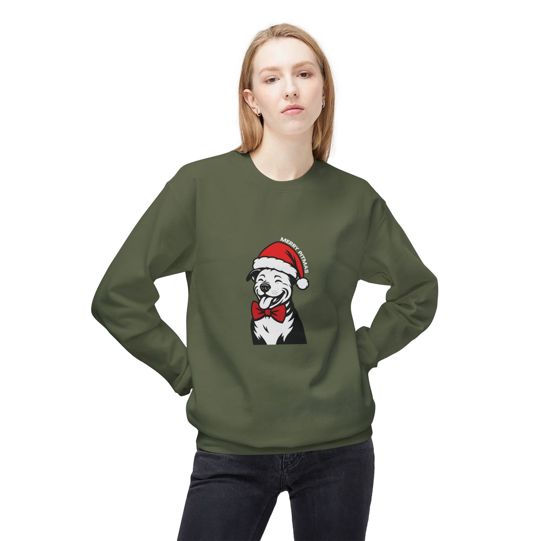 Merry Pitmas V3 Softstyle Fleece Crewneck Sweatshirt