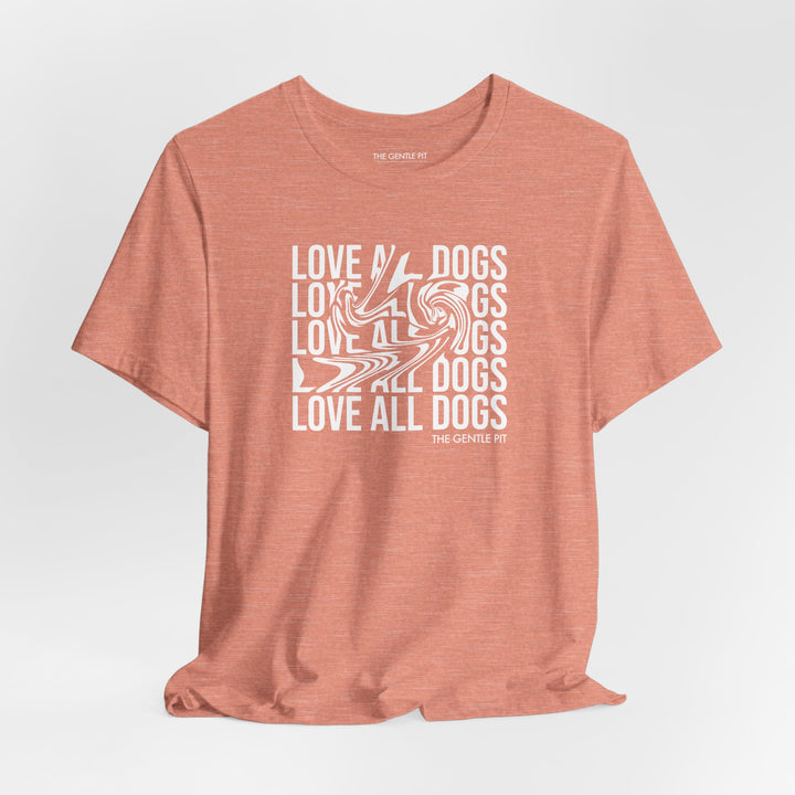 Love All Dogs Illussion Unisex Short Sleeve T-shirt