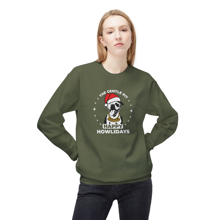 Happy Howlidays 2025 V3 Softstyle Fleece Crewneck Sweatshirt