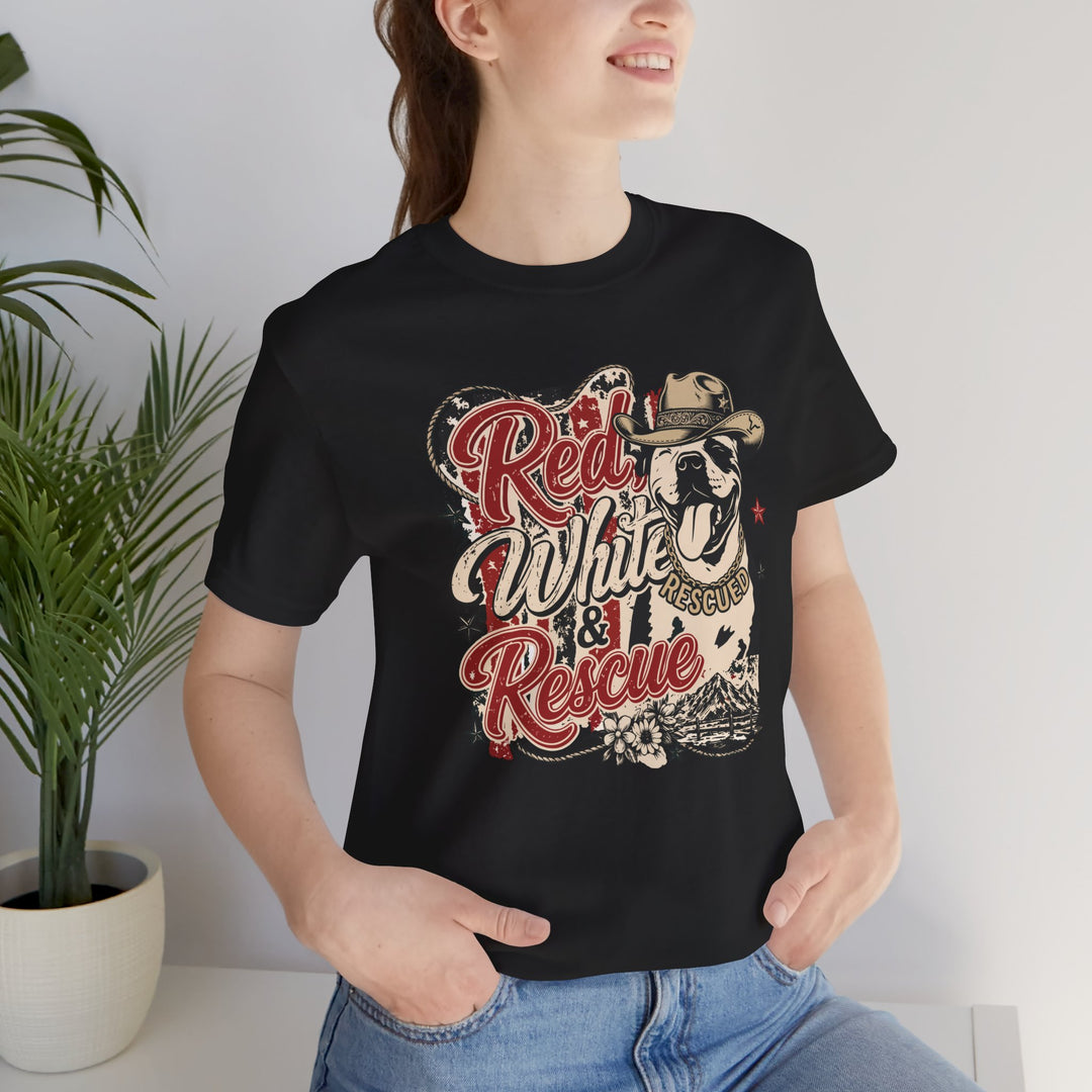 Red White and Rescue Short Sleeve Tee