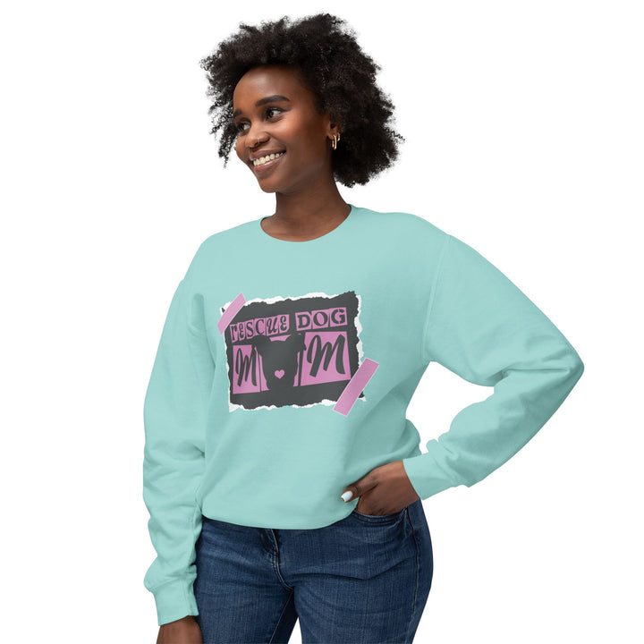 Rescue Dog Mom Paper Style Unisex Premium Sweatshirt