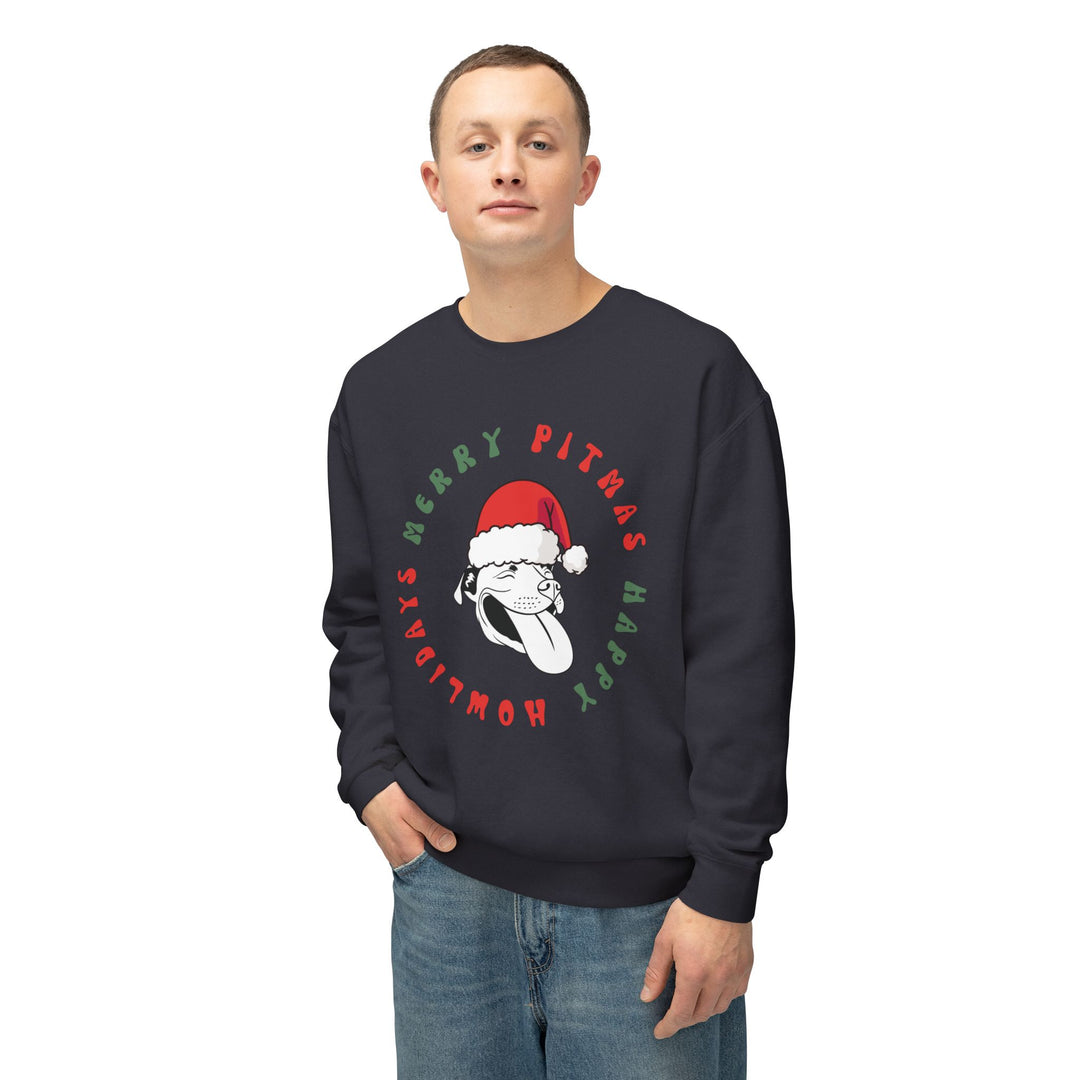 Merry Pitmas & Happy Howlidays Unisex Premium Sweatshirt