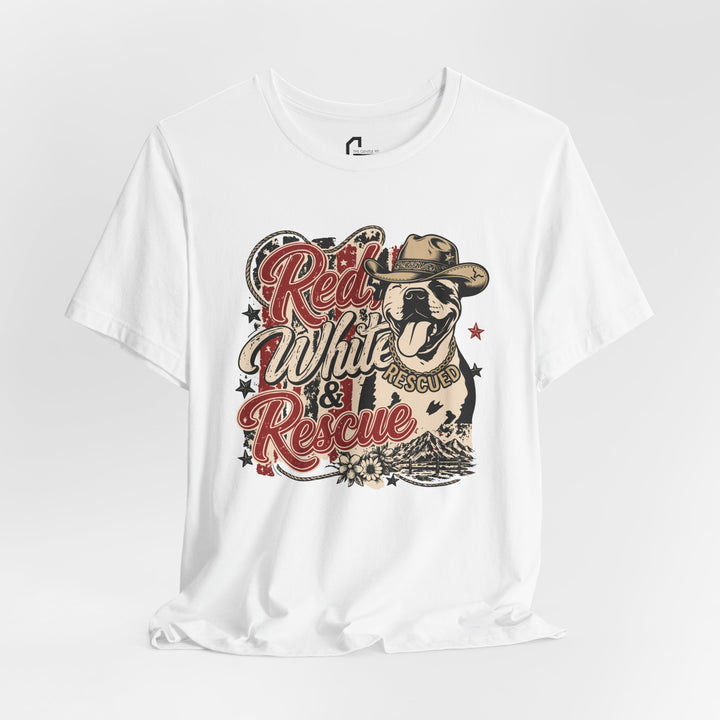 Red White and Rescue Short Sleeve Tee