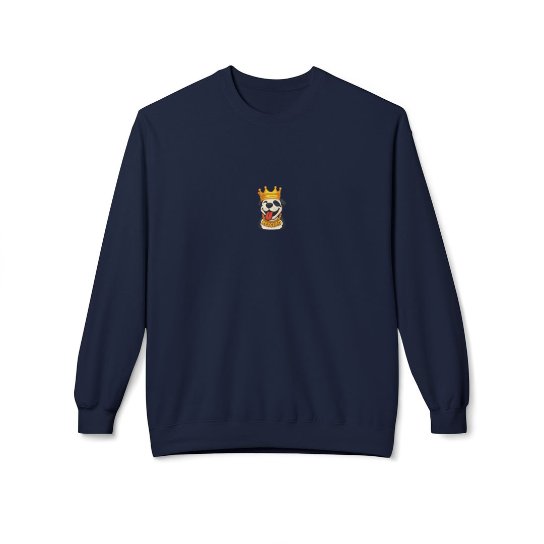 Crowned Pit Emoji Softstyle Fleece Crewneck Sweatshirt