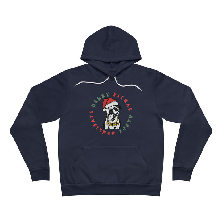 Merry Pitmas & Happy Howlidays Sponge Fleece Pullover Hoodie