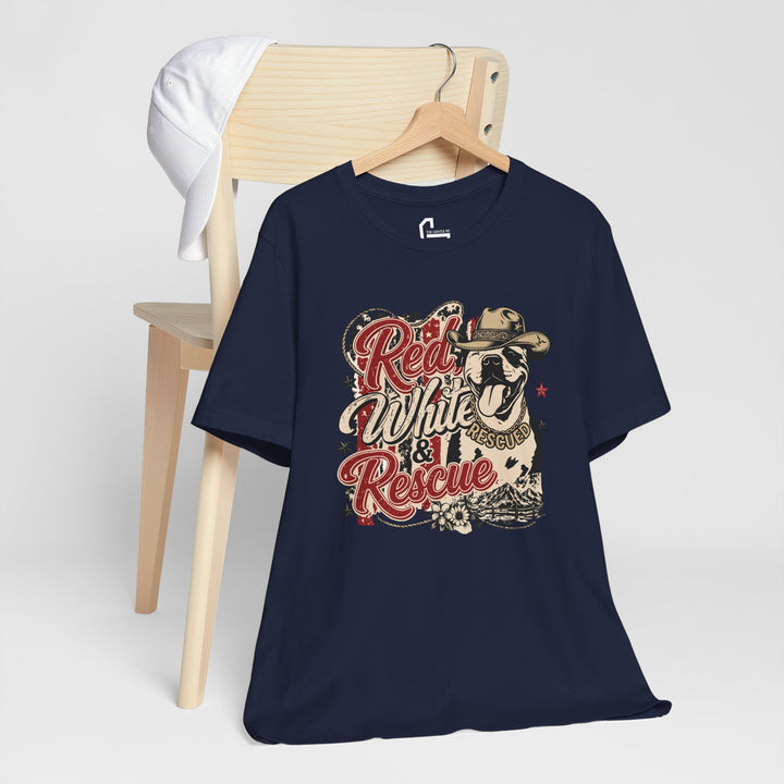 Red White and Rescue Short Sleeve Tee