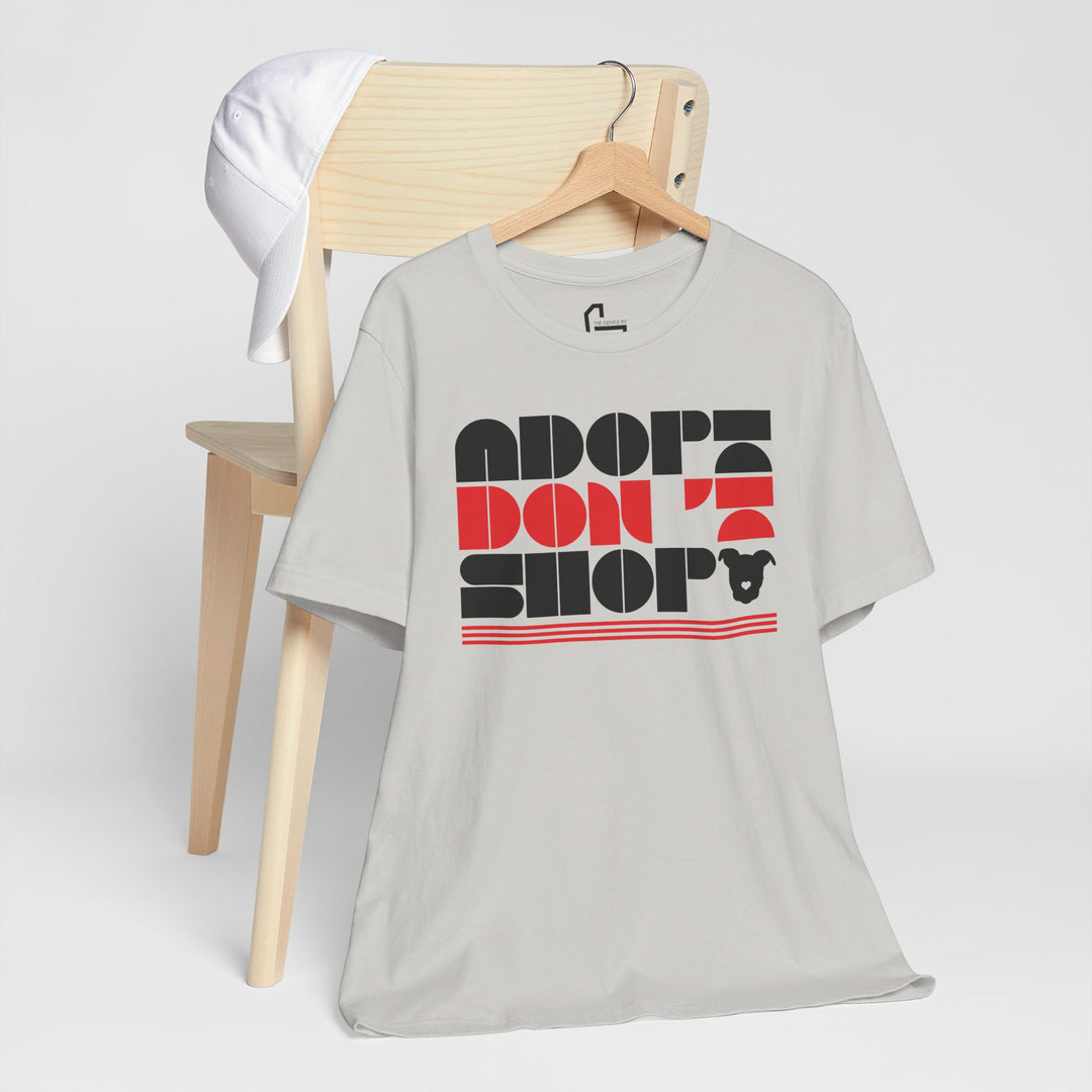 Adopt Don’t Shop Print Design V2 - Unisex Jersey Short Sleeve Tee