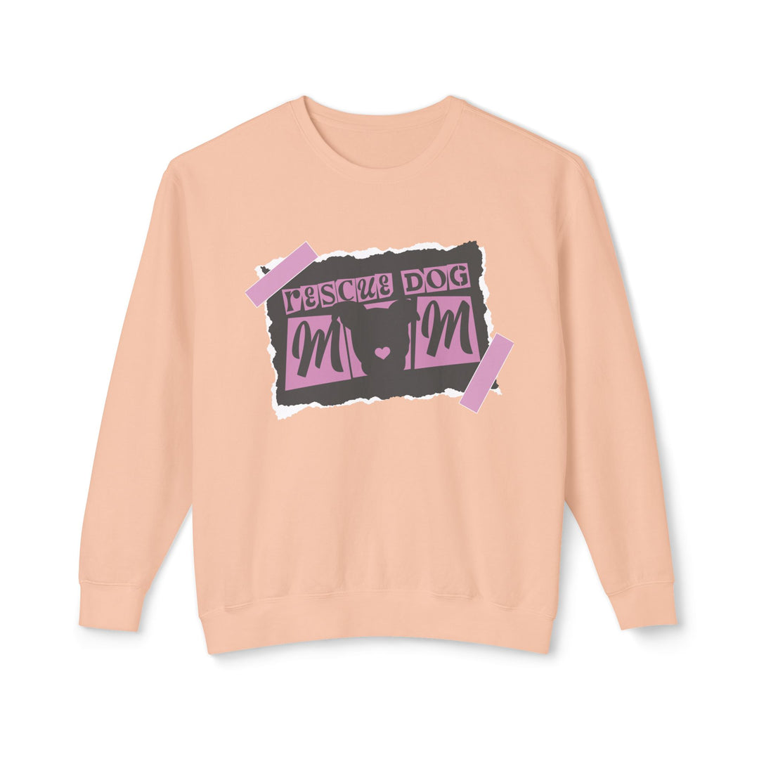 Rescue Dog Mom Paper Style Unisex Premium Sweatshirt