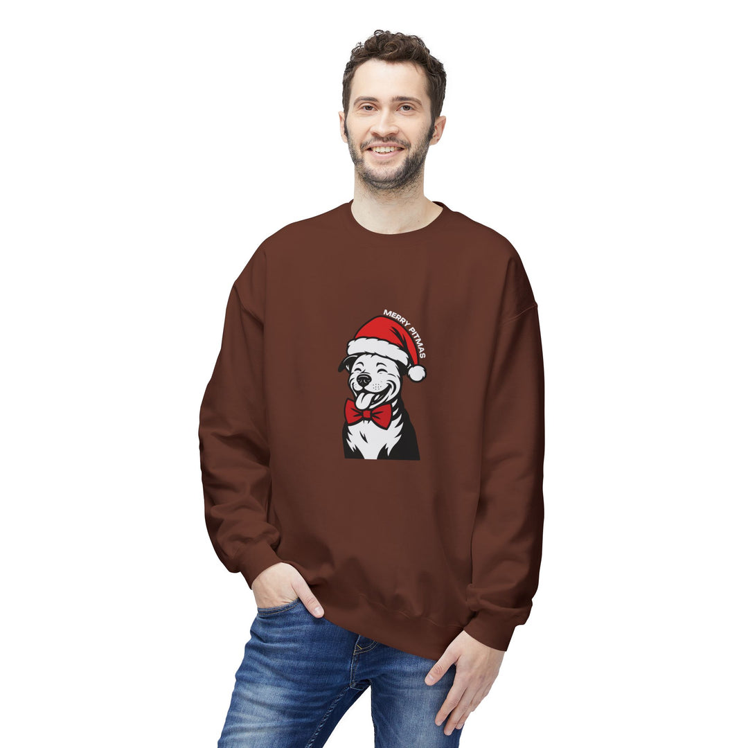 Merry Pitmas V3 Softstyle Fleece Crewneck Sweatshirt