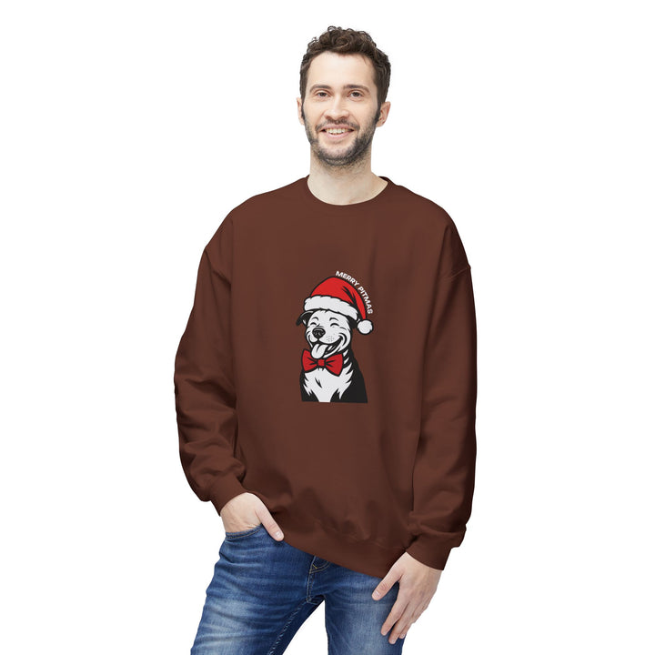 Merry Pitmas V3 Softstyle Fleece Crewneck Sweatshirt