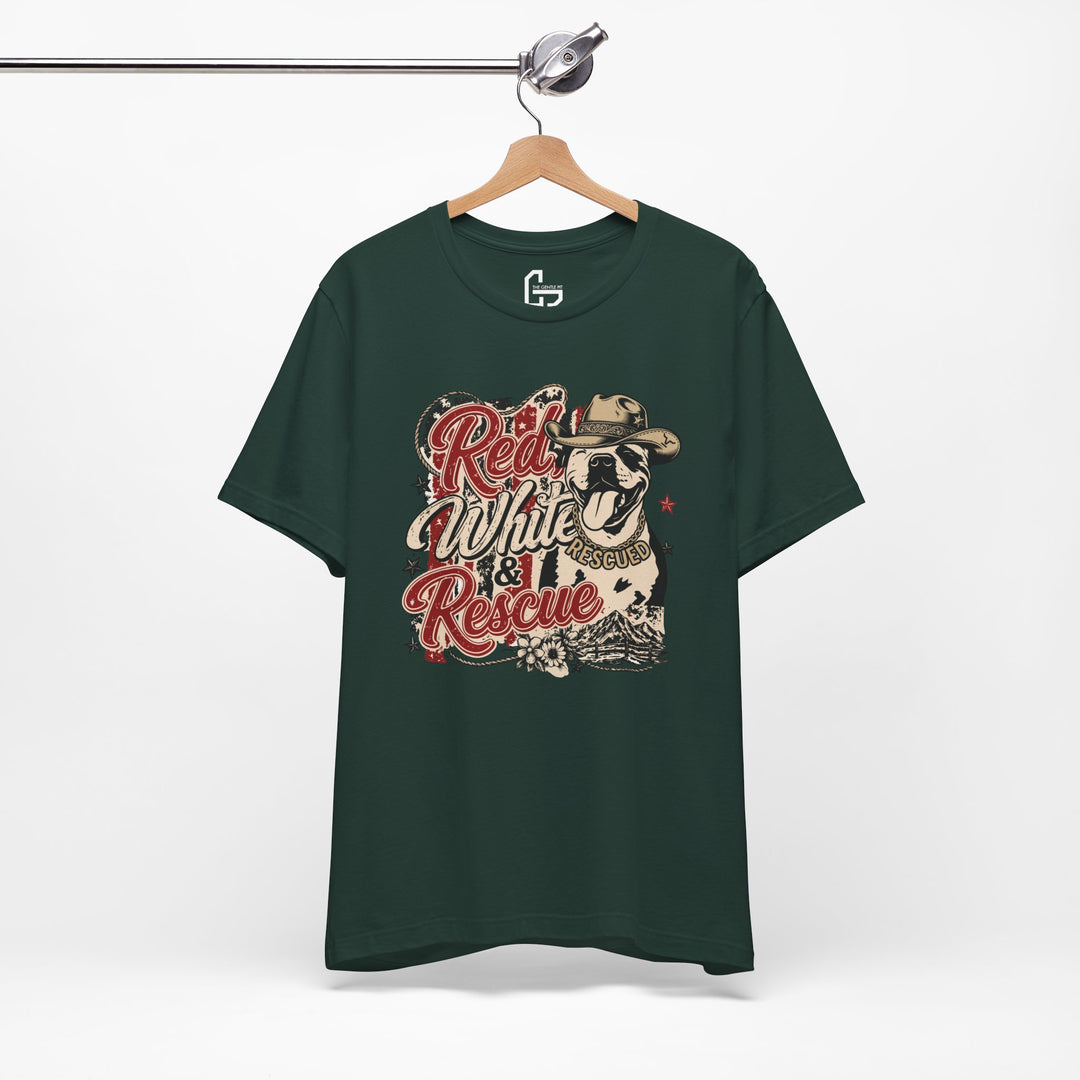 Red White and Rescue Short Sleeve Tee