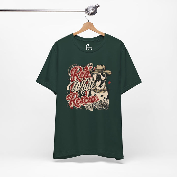 Red White and Rescue Short Sleeve Tee