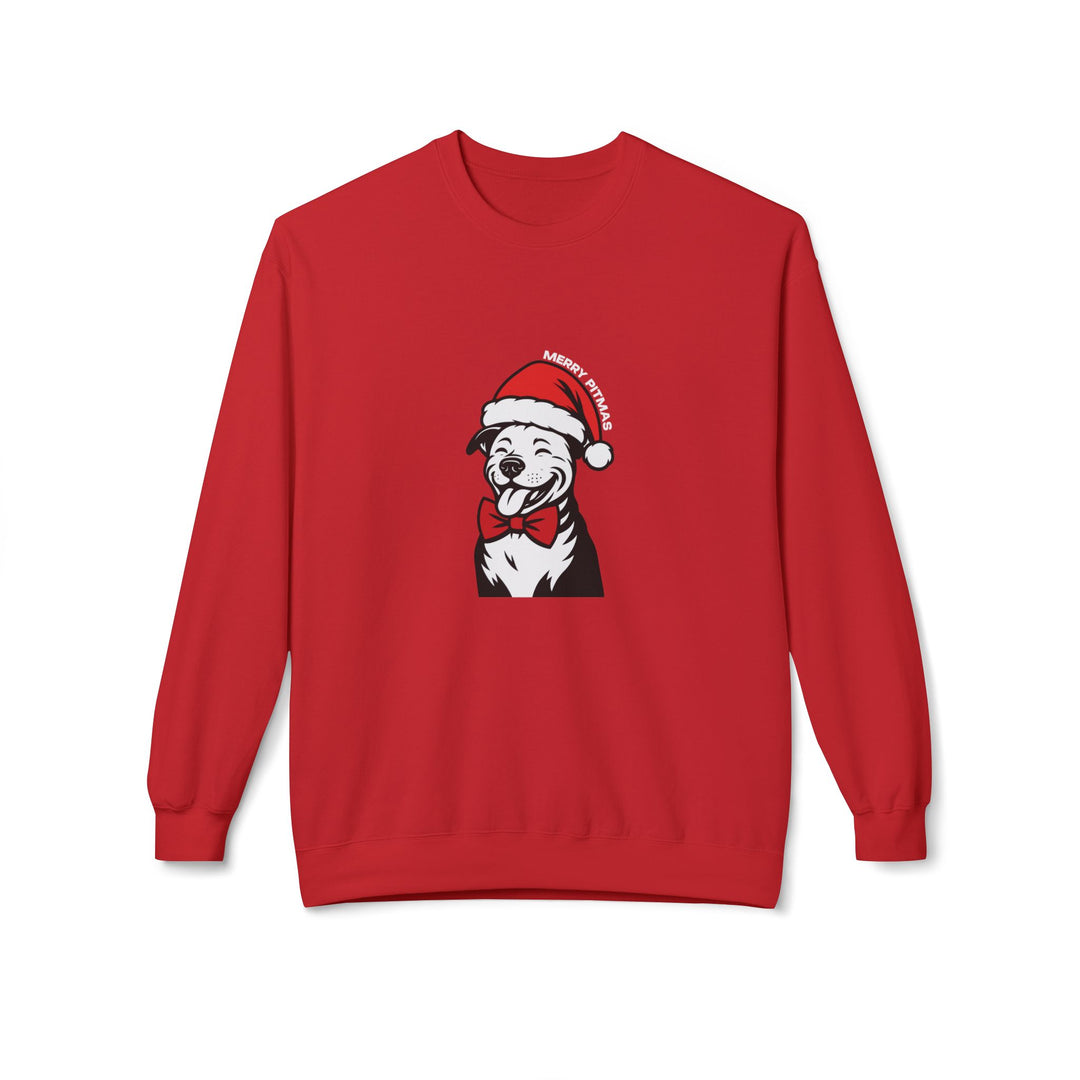 Merry Pitmas V3 Softstyle Fleece Crewneck Sweatshirt