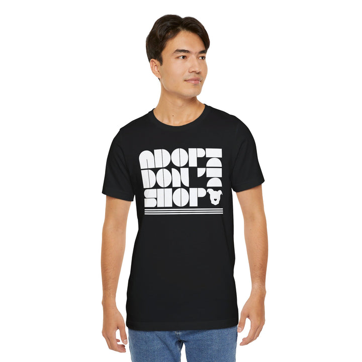 Adopt Don’t Shop Print Design V2 - Unisex Jersey Short Sleeve Tee