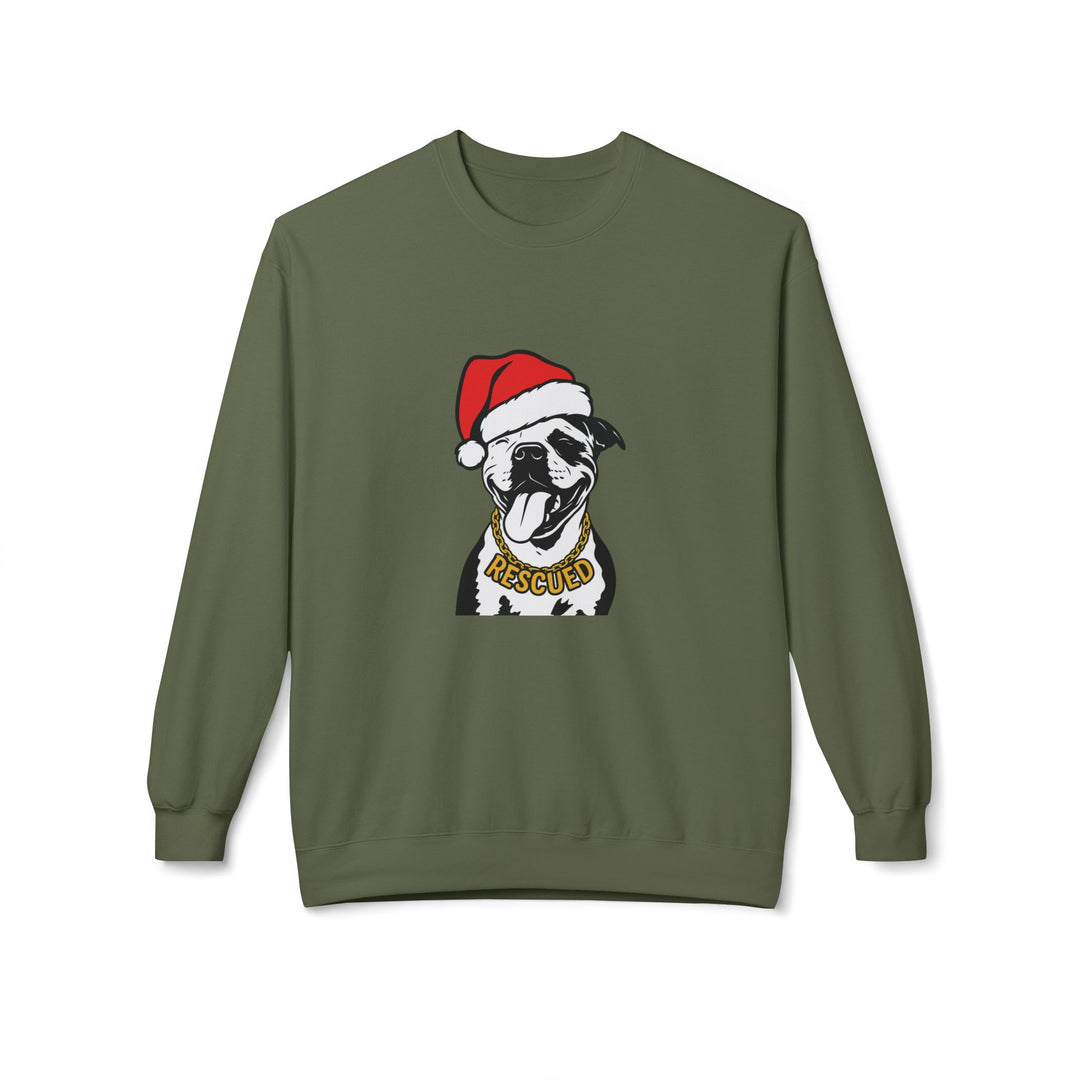 Rescue Pit Christmas Softstyle Fleece Crewneck Sweatshirt