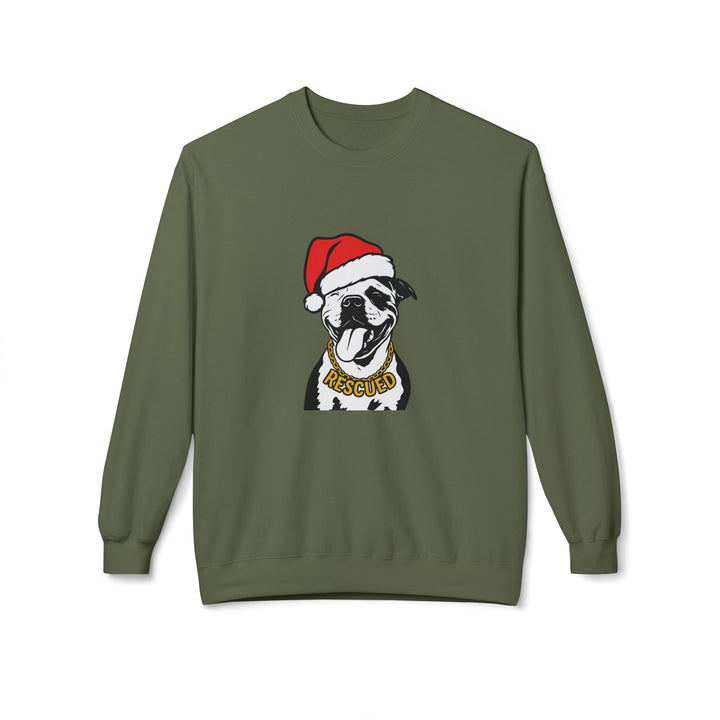Rescue Pit Christmas Softstyle Fleece Crewneck Sweatshirt