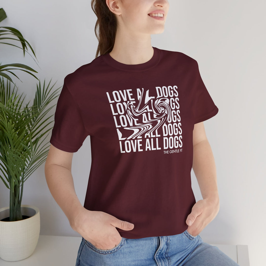 Love All Dogs Illussion Unisex Short Sleeve T-shirt