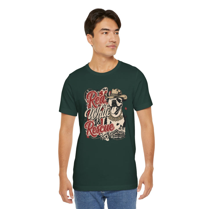 Red White and Rescue Short Sleeve Tee