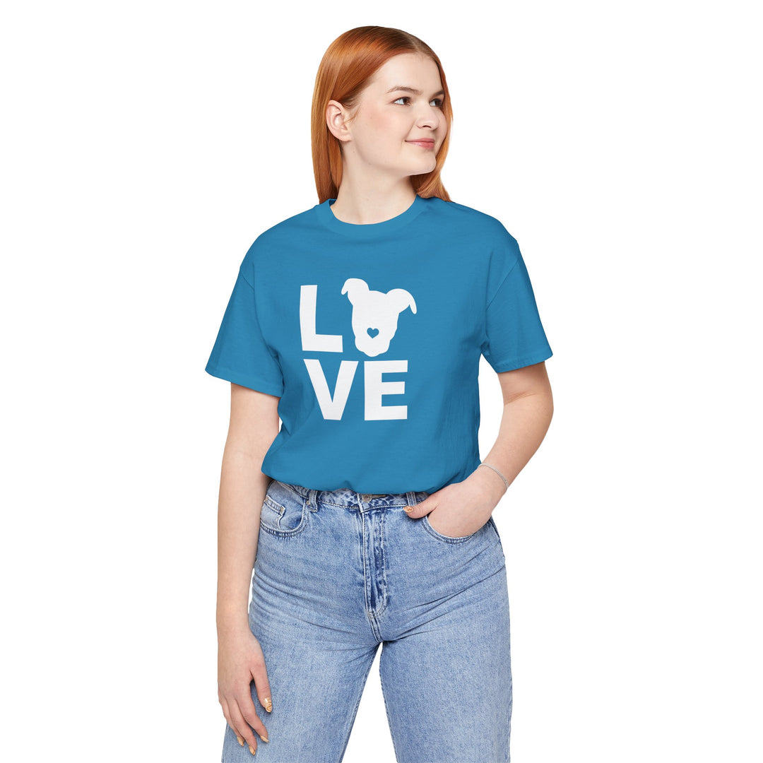 LOVE White Print Unisex T-Shirt