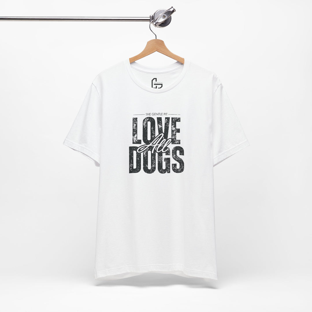 Distressed Love All Dogs Unisex Jersey Short Sleeve Tee