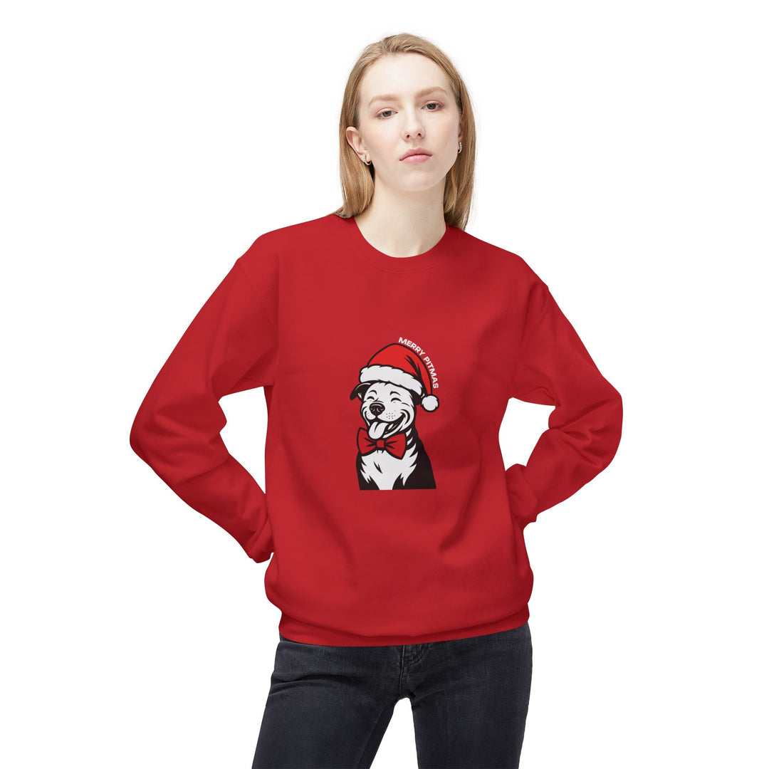 Merry Pitmas V3 Softstyle Fleece Crewneck Sweatshirt