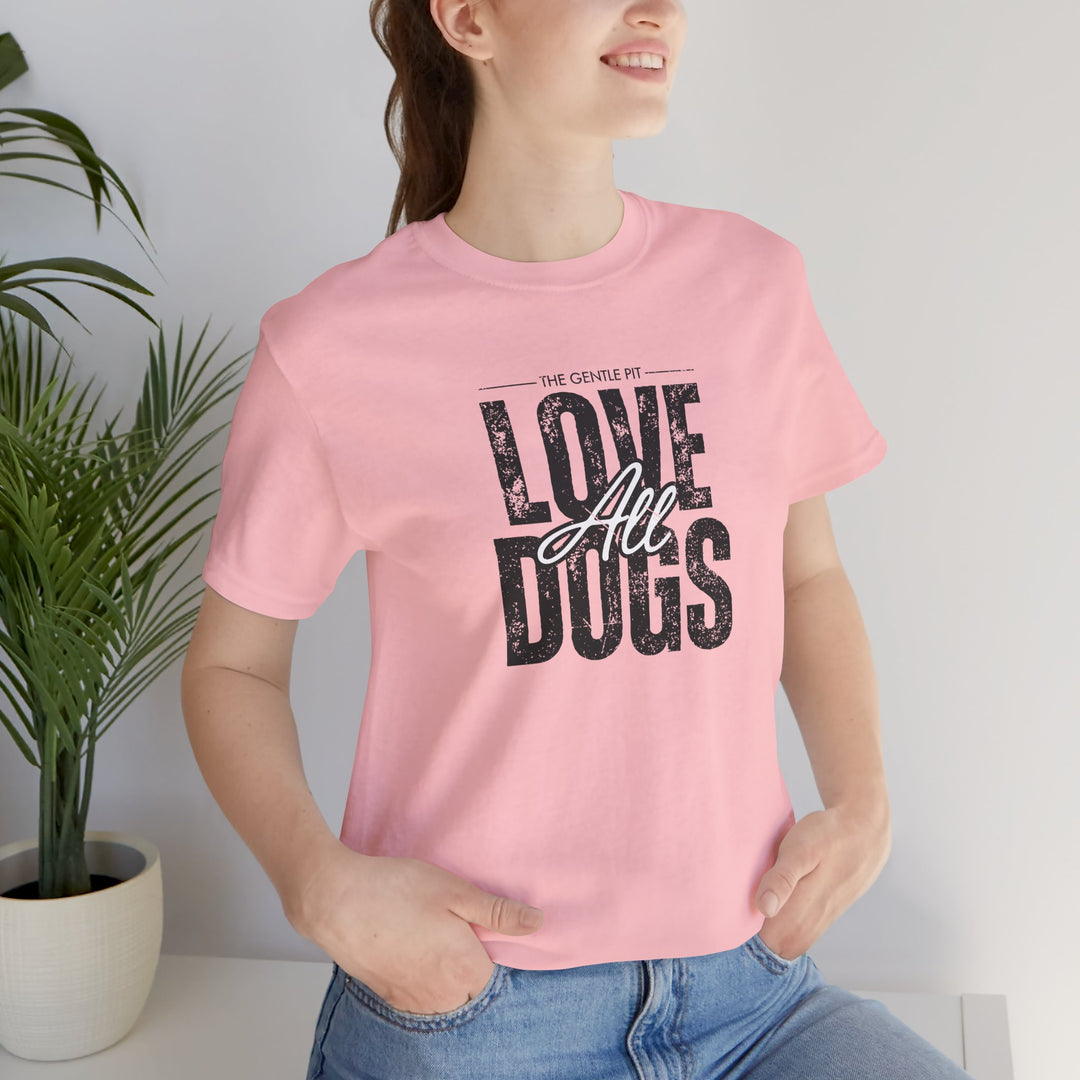 Distressed Love All Dogs Unisex Jersey Short Sleeve Tee