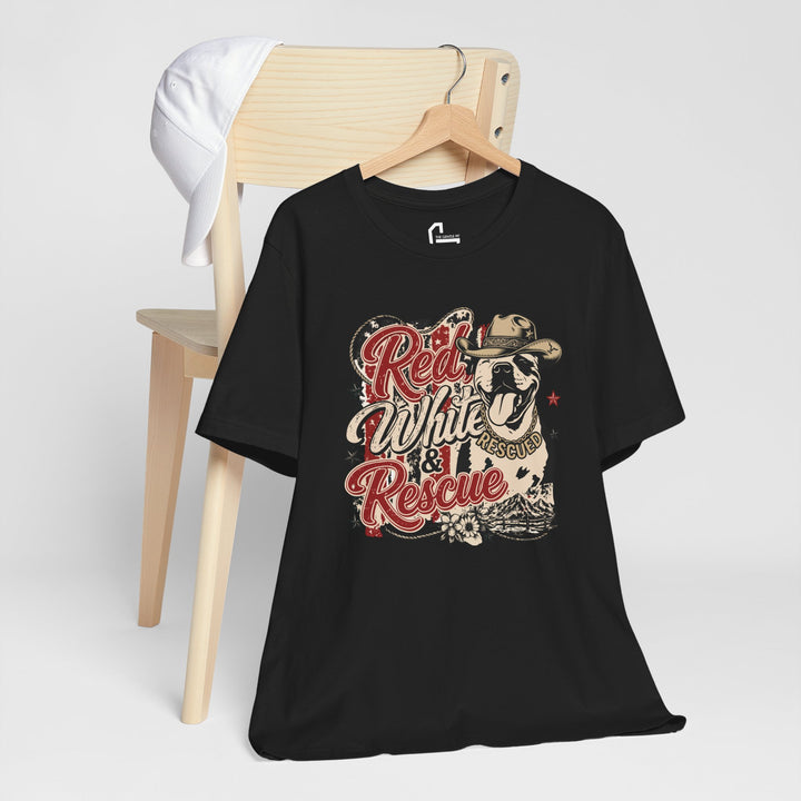 Red White and Rescue Short Sleeve Tee