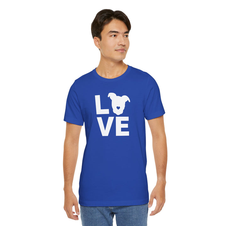 LOVE White Print Unisex T-Shirt