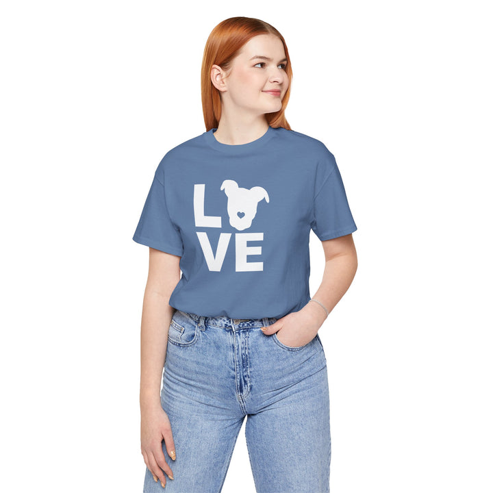 LOVE White Print Unisex T-Shirt