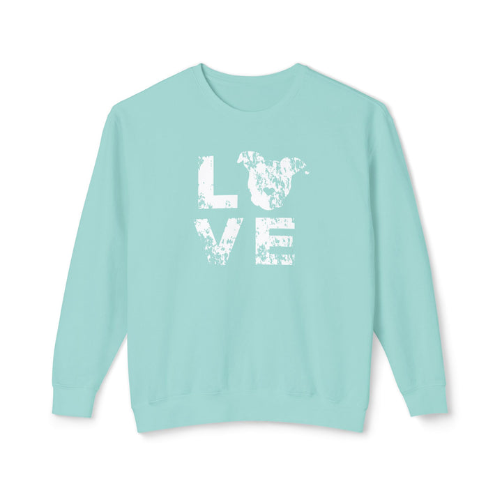 LOVE Distressed Print Unisex Premium Sweatshirt