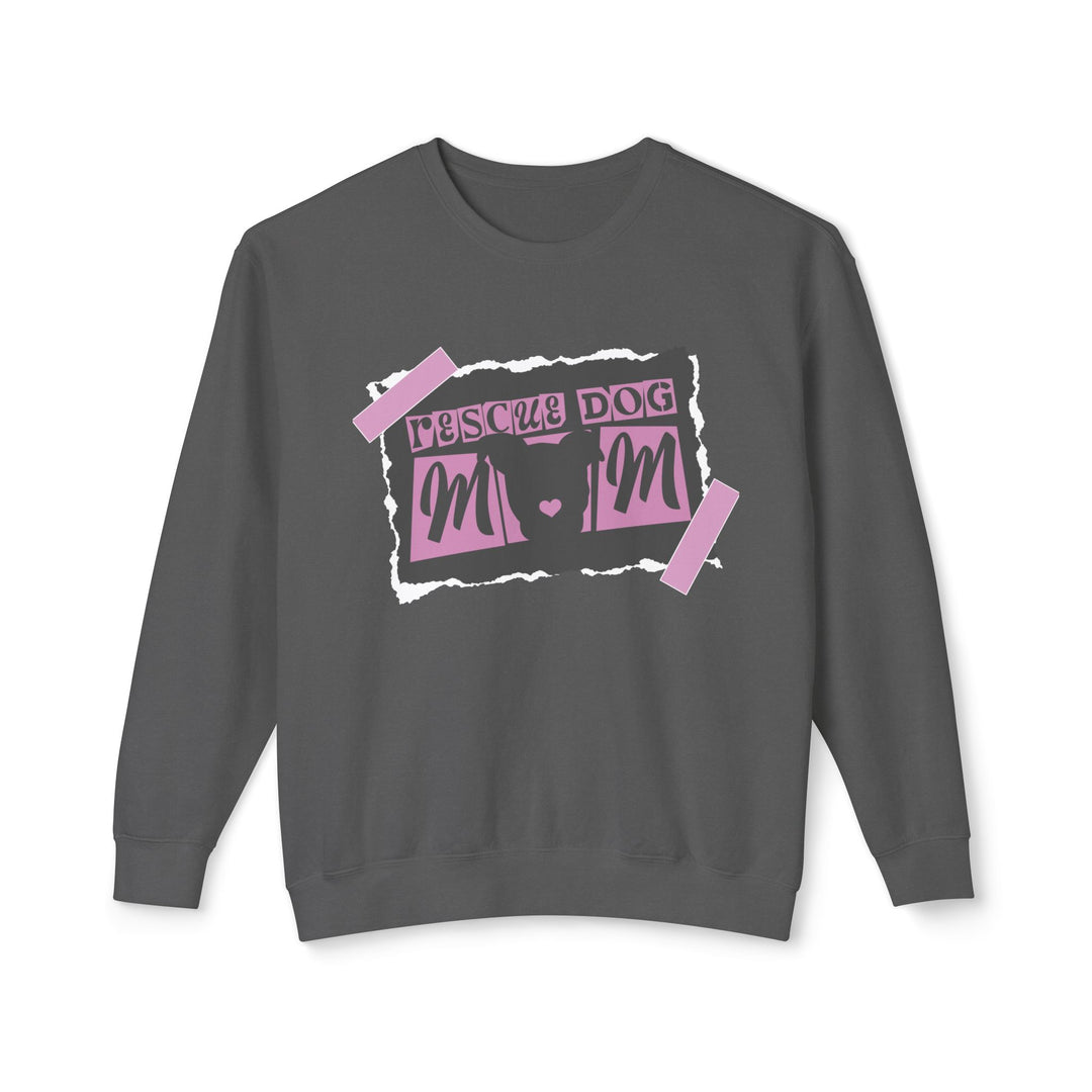 Rescue Dog Mom Paper Style Unisex Premium Sweatshirt