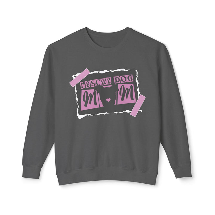 Rescue Dog Mom Paper Style Unisex Premium Sweatshirt