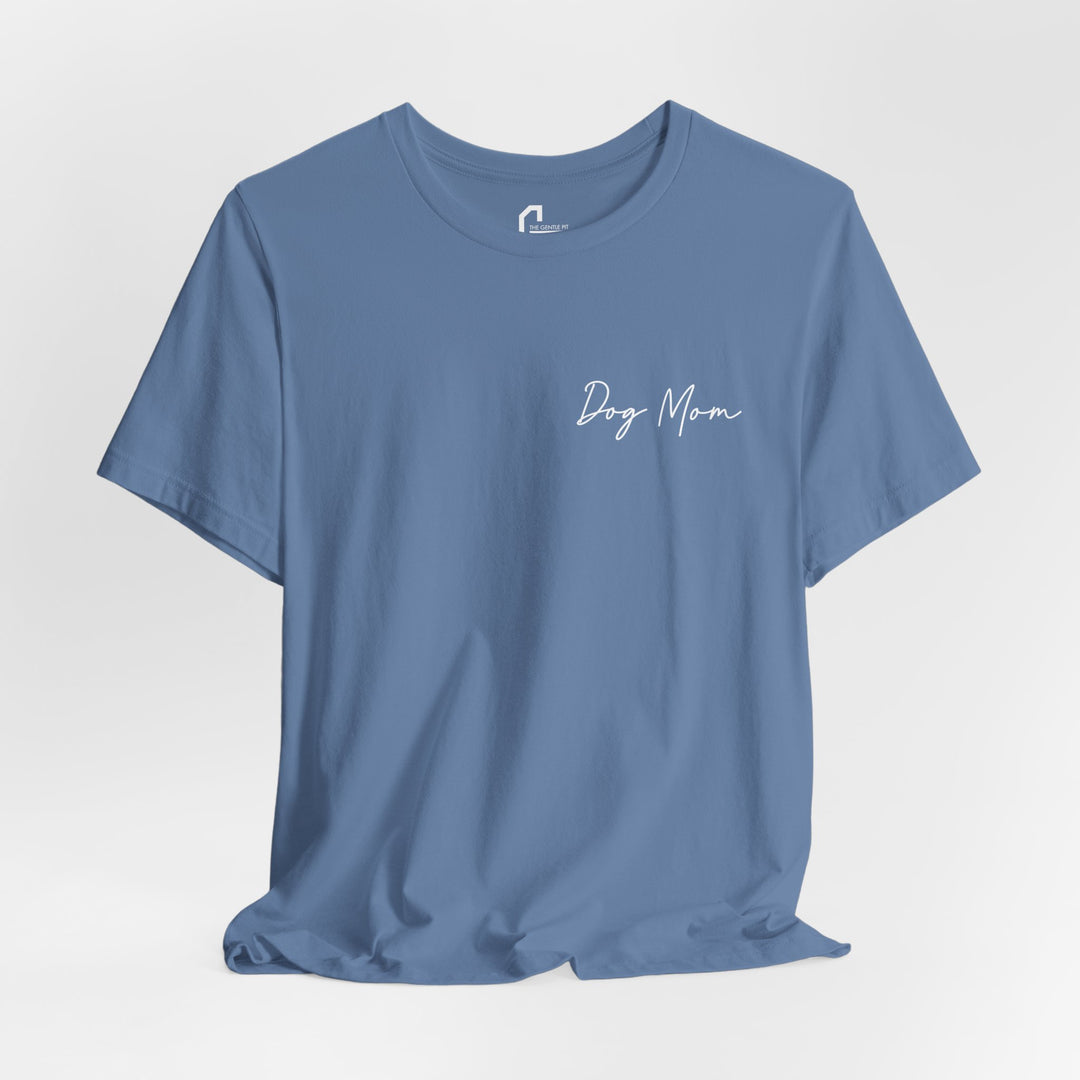 Dog Mom Cursive Unisex Short Sleeve T-shirt