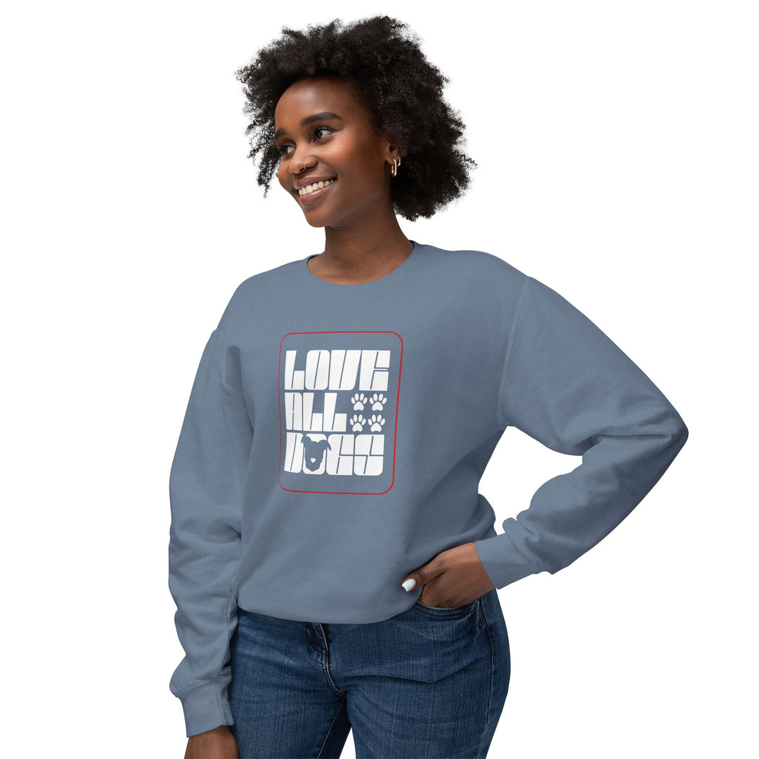 Love All Dogs Modern Style Design Unisex Crewneck Sweatshirt