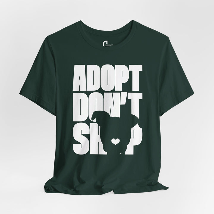 Adopt Don’t Shop Print Design V1 - Unisex Jersey Short Sleeve Tee