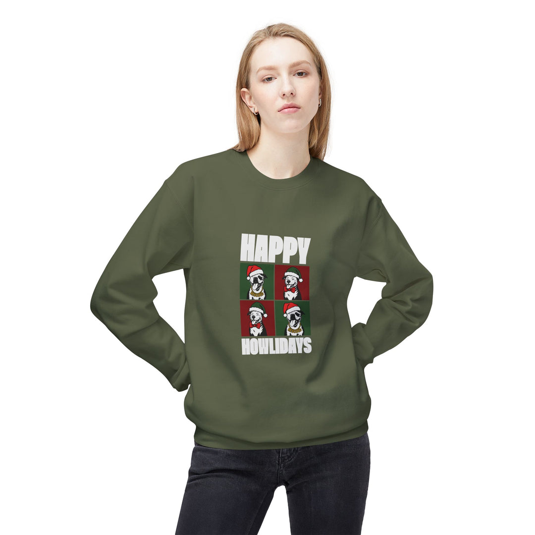Happy Howlidays 2025 V2 Softstyle Fleece Crewneck Sweatshirt