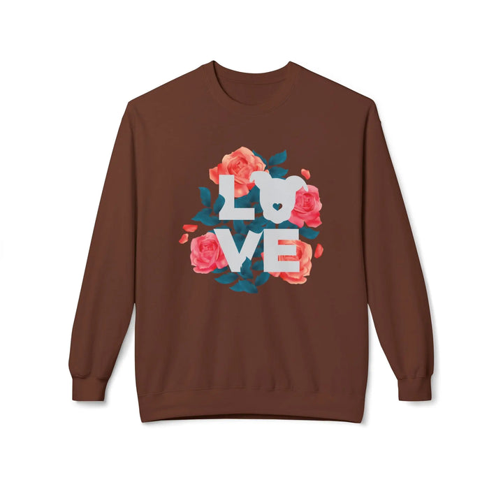 Flowers-of-Love-V4 Softstyle Fleece Crewneck Sweatshirt Printify
